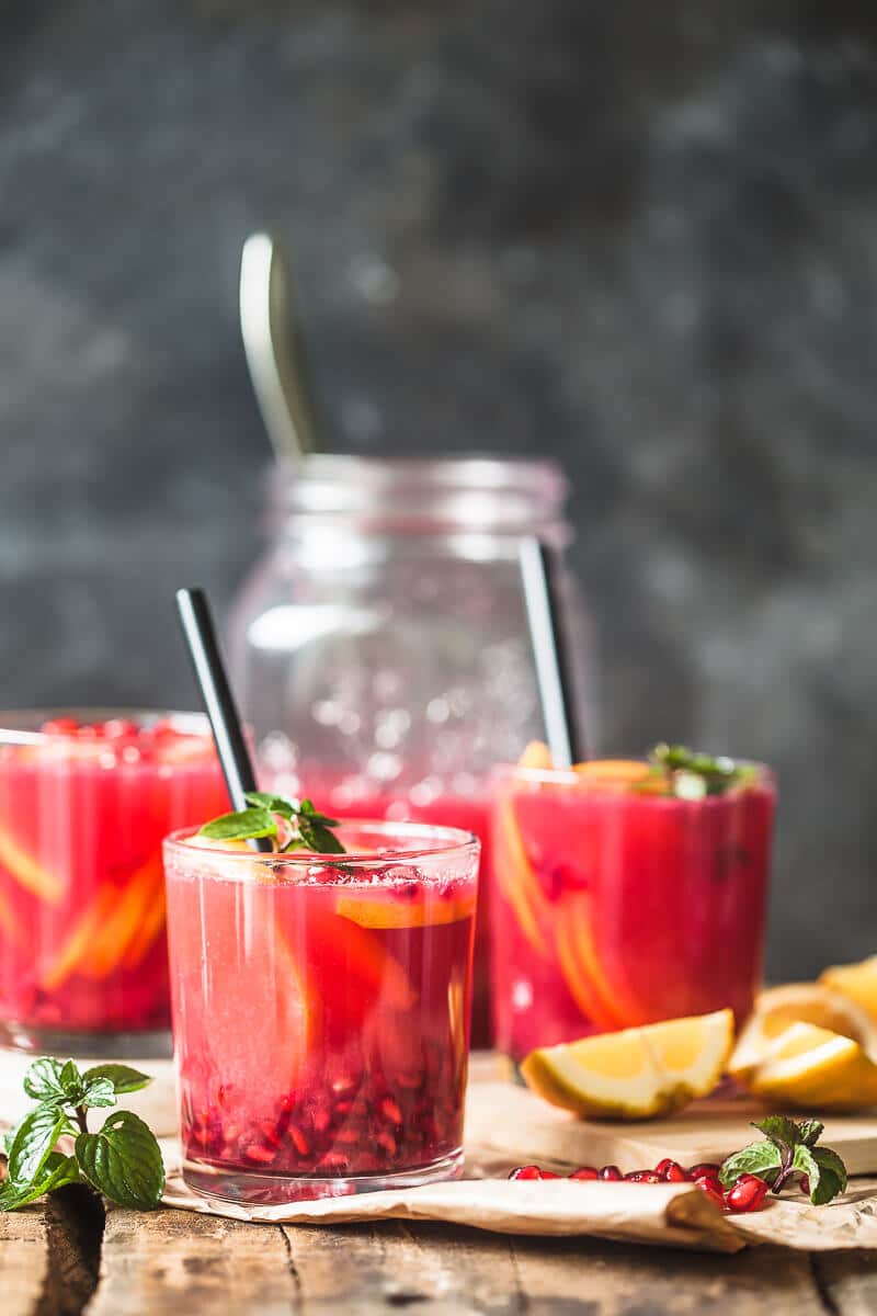 Antioxidant Orange Pomegranate Juice helps you get an instant vitamin boost! | Vibrant Plate