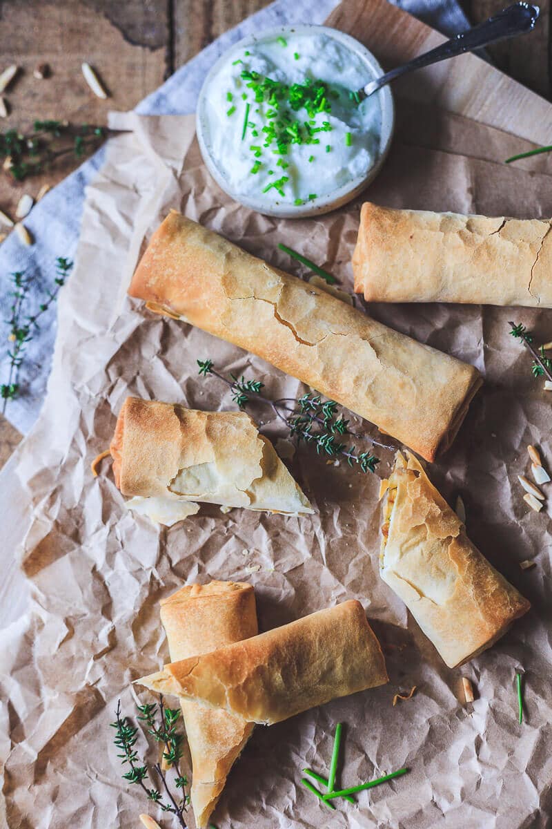 Vegan Crispy Potato Leek Rolls