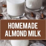 Homemade Almond Milk in just 5 minutes! This is a delicious Vegan & Gluten-Free plant-based milk and a great dairy-free alternative. | Vibrant Plate