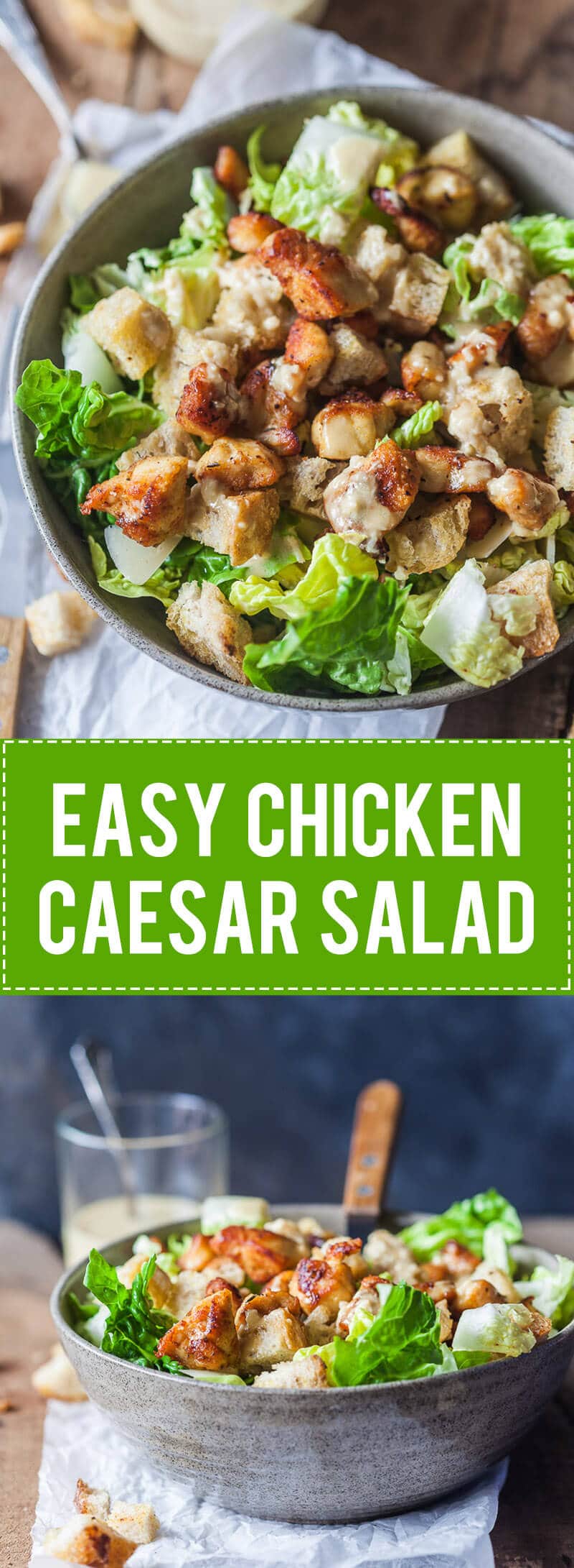 Easy Chicken Caesar Salad with Worry-Free Dressing is a lightened-up version that uses no eggs or anchovies.