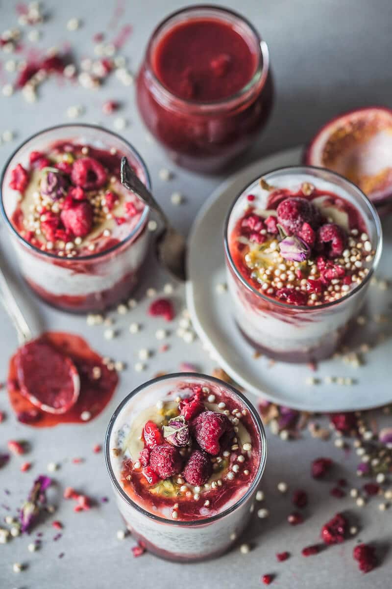 This delicious Strawberry Coconut Chia Pudding only needs 5 ingredients and 10 minutes to make. Your new favorite vegan breakfast! | Vibrant Plate