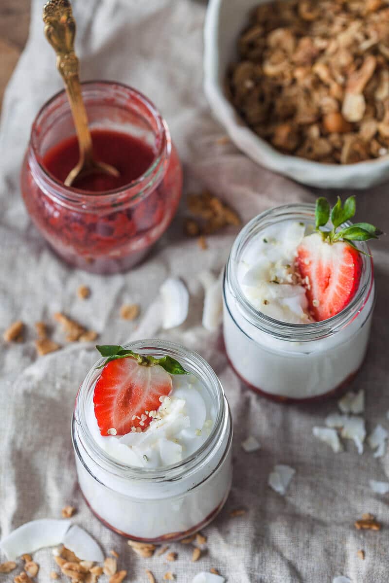 Homemade Coconut Yogurt is a great dairy-free plant-based alternative. Gluten-free, vegan and low carb! | Vibrant Plate