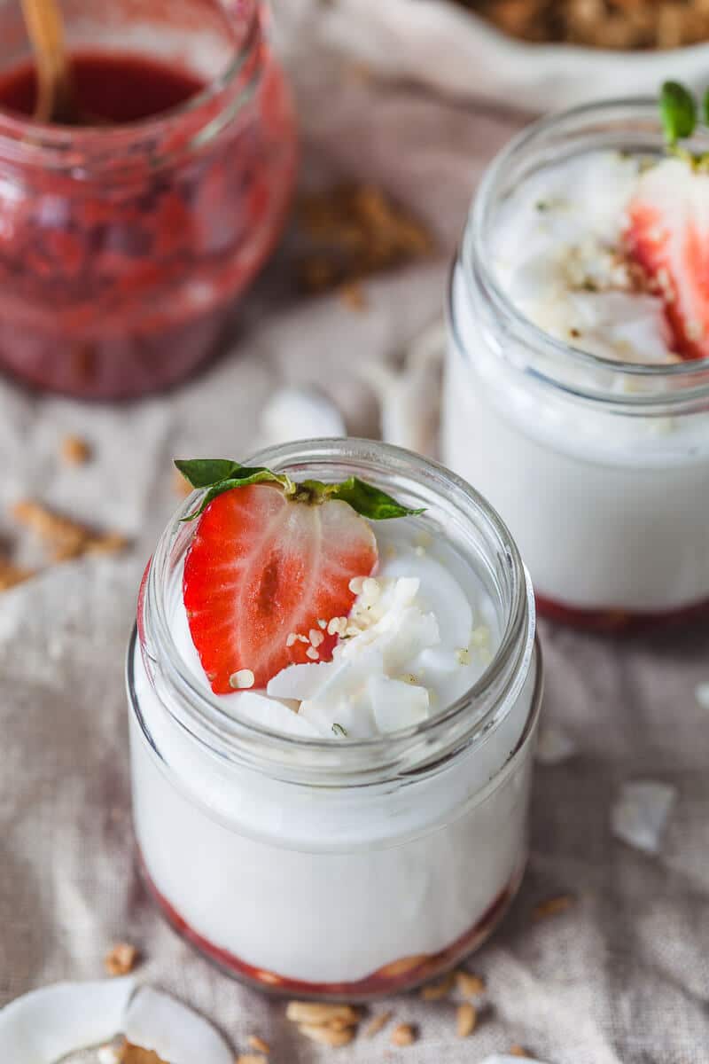 Homemade Coconut Yogurt is a great dairy-free plant-based alternative. Gluten-free, vegan and low carb! | Vibrant Plate