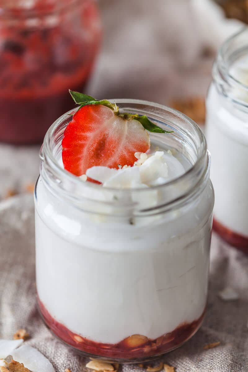 Homemade Coconut Yogurt is a great dairy-free plant-based alternative. Gluten-free, vegan and low carb! | Vibrant Plate