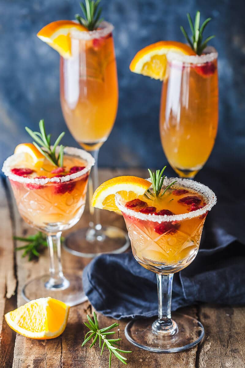 An excellent brunch drink, this Orange Raspberry Mimosa Cocktail is the perfect fit to celebrate the arrival of spring! | Vibrant Plate