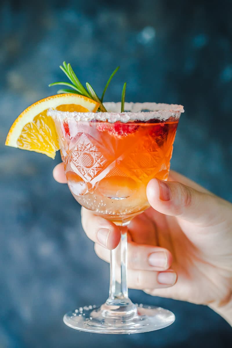 Orange Raspberry Mimosa Cocktail