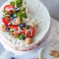 No Bake Strawberry Cheesecake