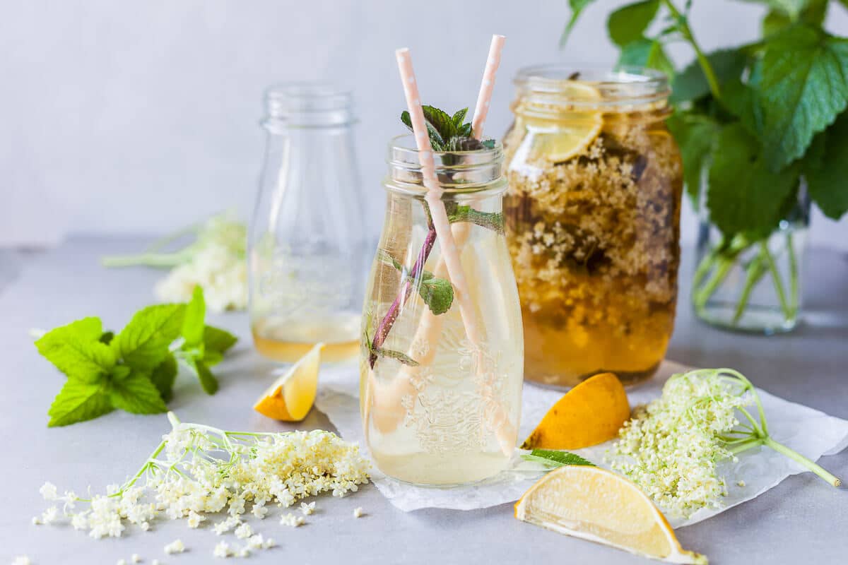 Homemade Elderflower Cordial is a refreshing summer drink that is super easy to make and uses less sugar. | Vibrant Plate