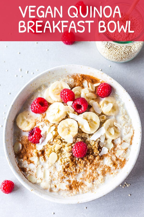 Vegan Quinoa Breakfast Bowl Vibrant plate