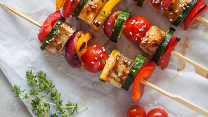 Grilled Tofu and Vegetable Skewers Recipe