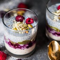 Chia Pudding with Berries and Blended Oats