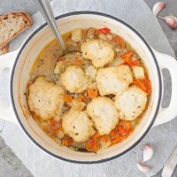 Chicken Stew with Fluffy Dumplings