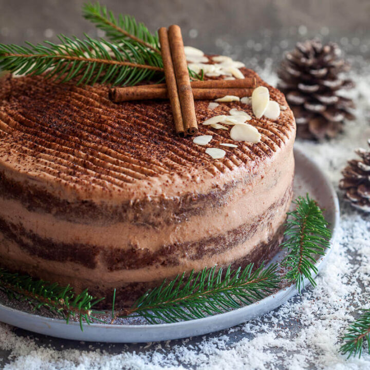 Easy Naked Chocolate Cake