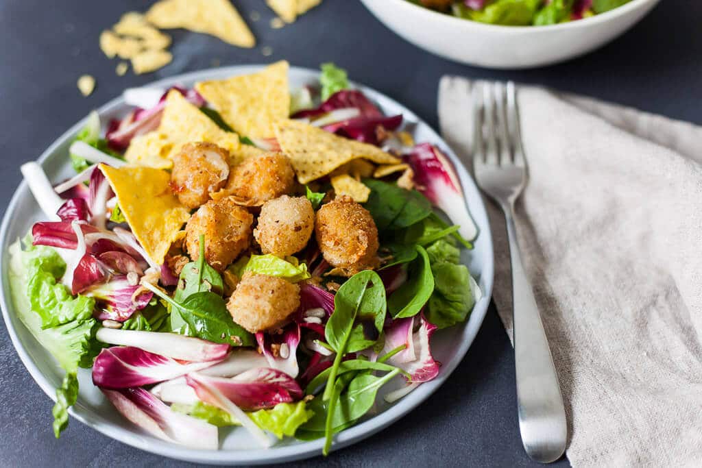 Fried Mozzarella Salad