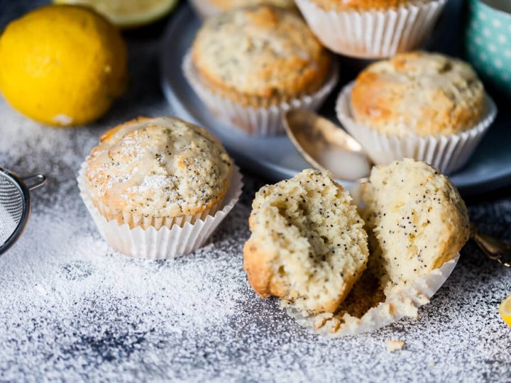 Lemon Poppy Seed Muffins Vibrant Plate