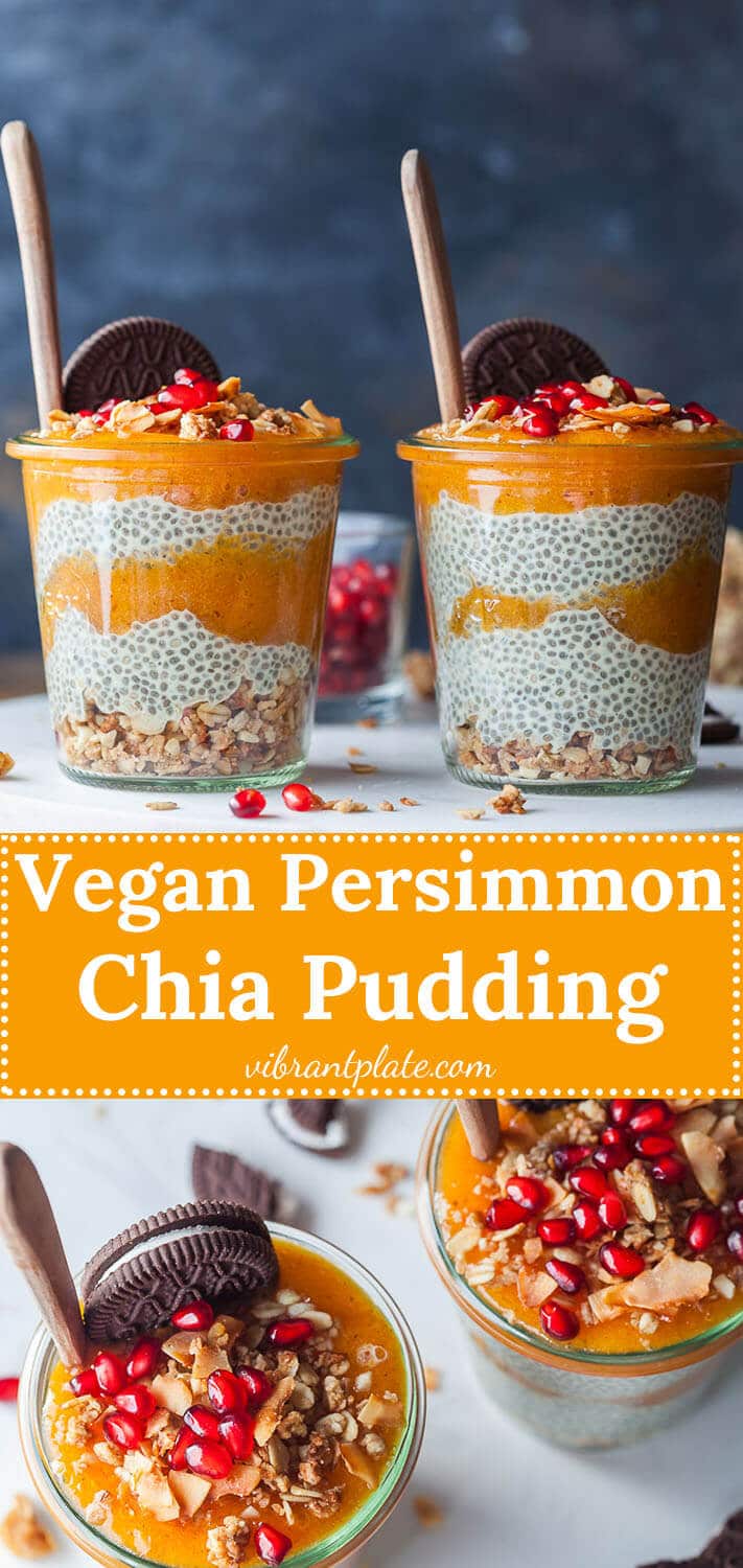 Vegan Persimmon Chia Pudding {GlutenFree} Vibrant plate