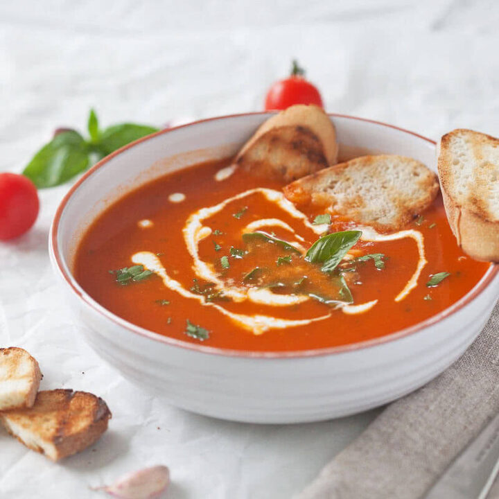 Tomato Soup from Fresh Ripe Tomatoes