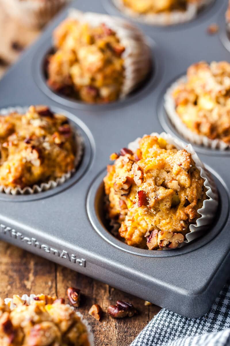 Carrot Cake Apple Breakfast Muffins