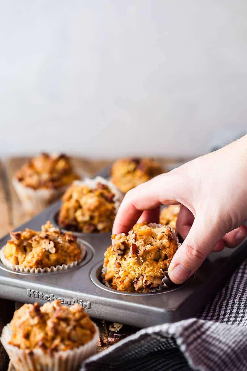 Carrot Cake Apple Breakfast Muffins