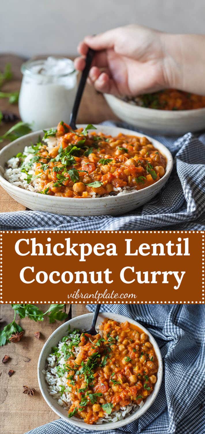Chickpea Lentil Coconut Curry {Vegan, GlutenFree} Vibrant plate