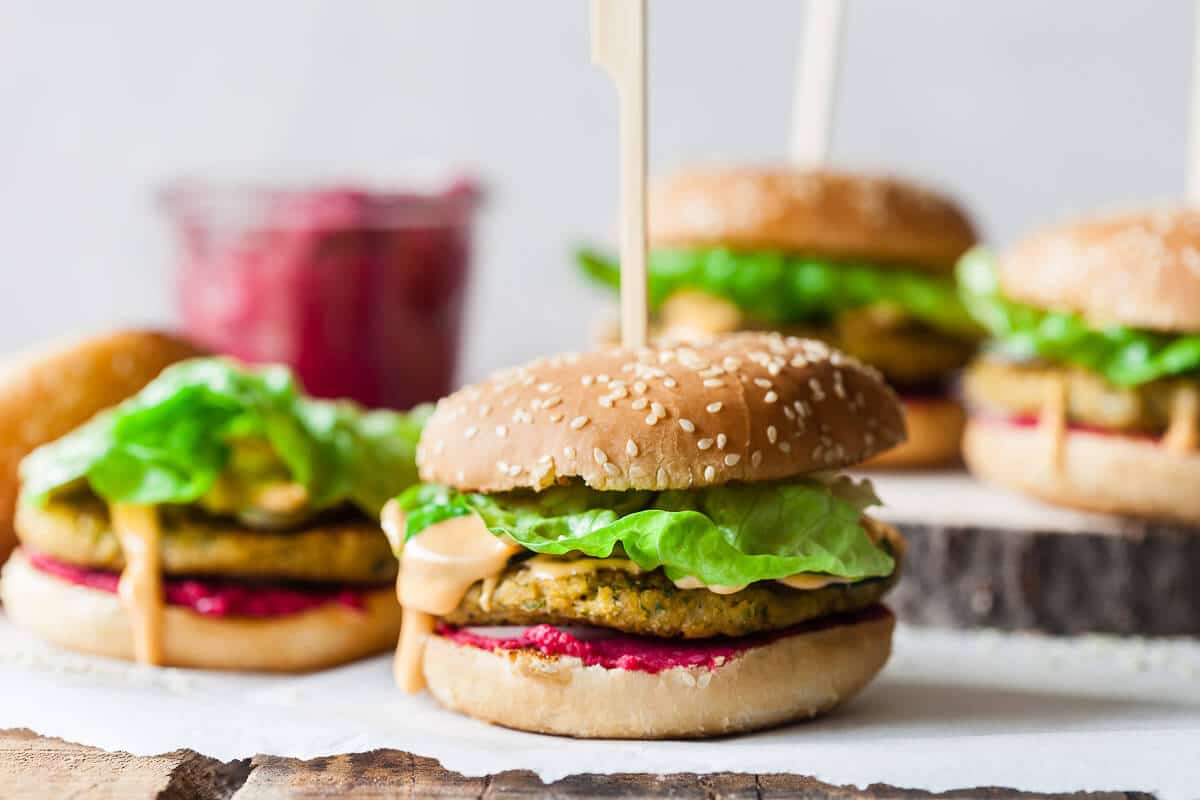 Vegan Hummus Chickpea Burgers