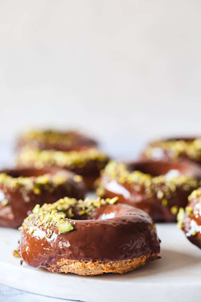 Vegan Chocolate Glazed Baked Donuts