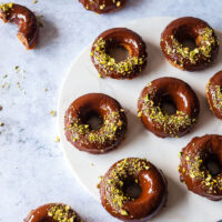 Vegan Chocolate Glazed Baked Donuts