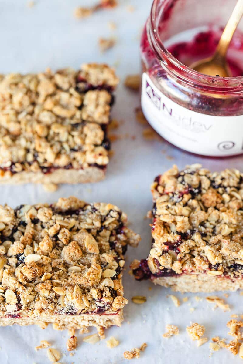 Aronia Oatmeal Crumble Bars