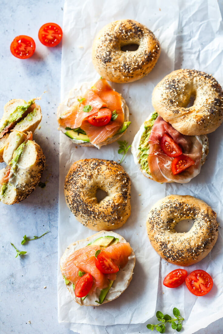 An Easy Homemade Bagels recipe using just a few staple ingredients! The buns are Vegan, Dairy-Free and Egg-Free.