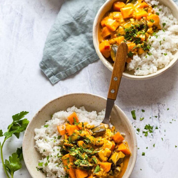 Eggplant Sweet Potato Curry