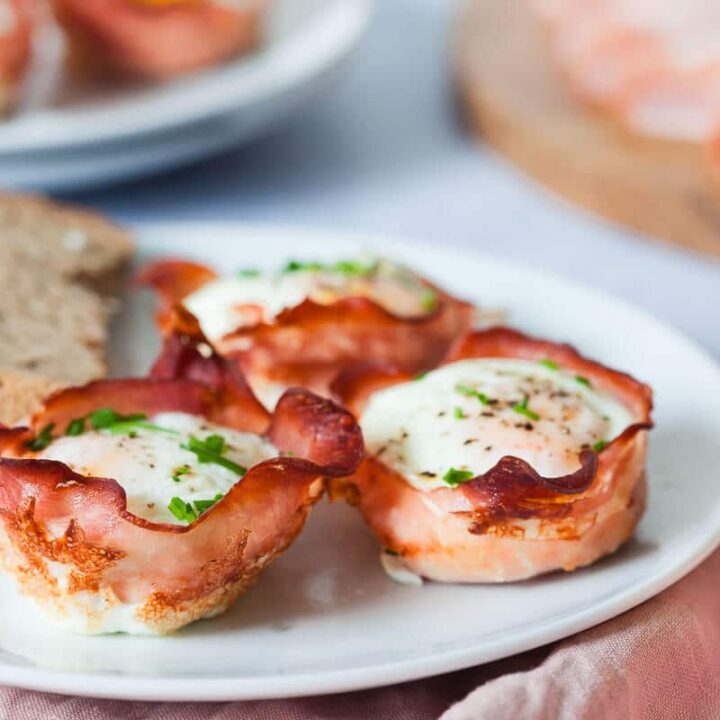 Baked Ham and Eggs Cups {Low-Carb, Gluten-Free}