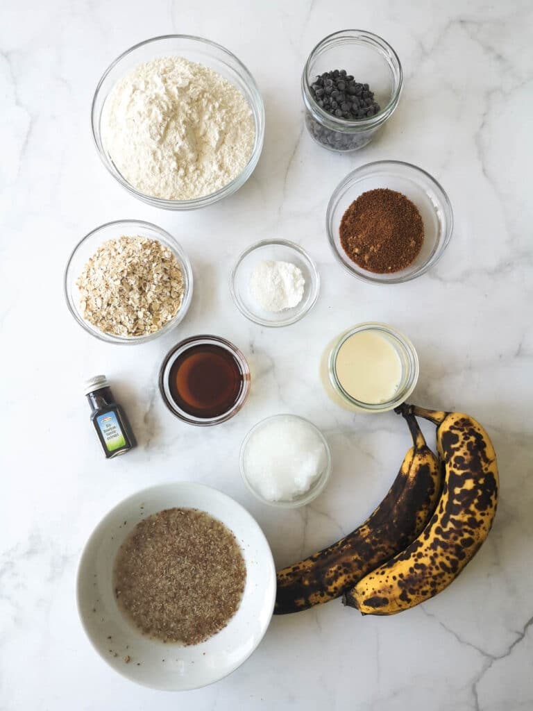 vegan chocolate chip banana bread ingredients