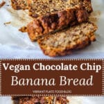 Vegan Chocolate chip banana bread