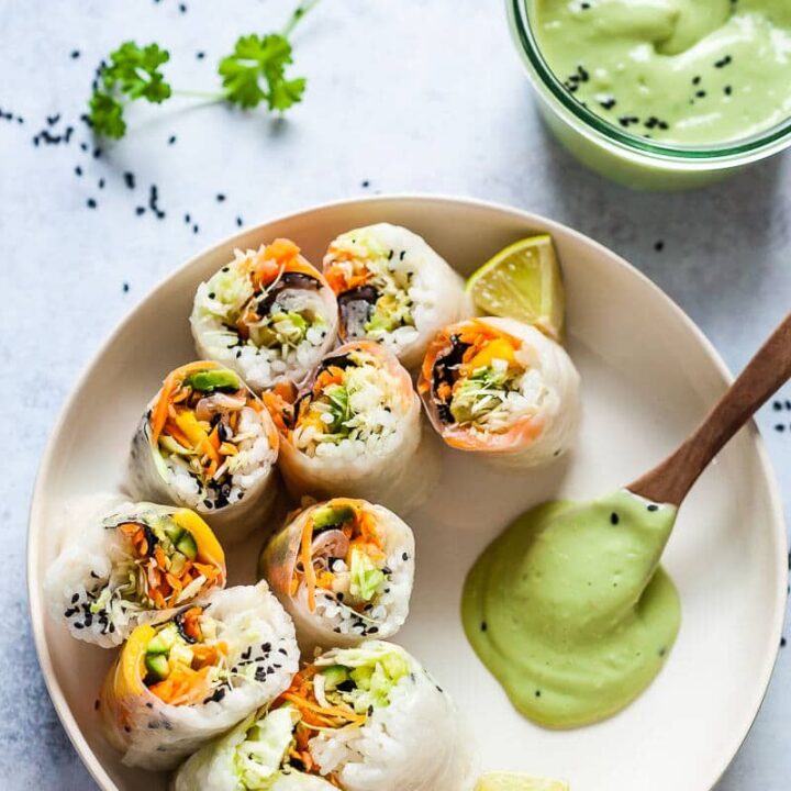 Vegan Fresh Sushi Spring Rolls