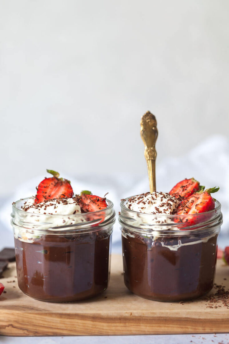 Vegan Chocolate Avocado Pudding - Vibrant Plate