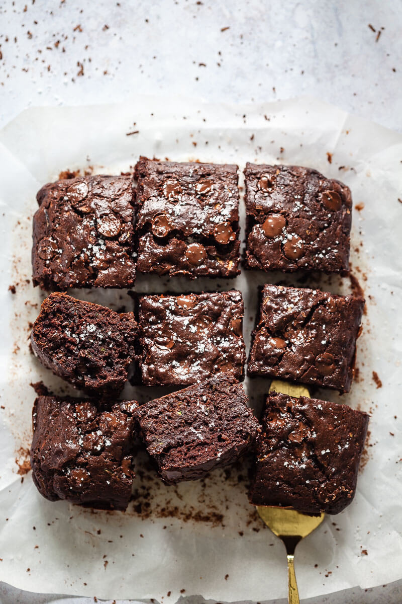 Vegan Chocolate Zucchini Brownies