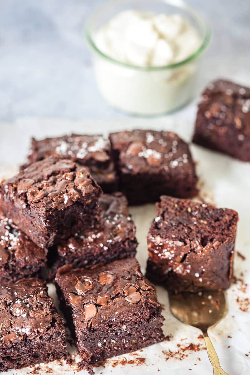 Vegan Chocolate Zucchini Brownies