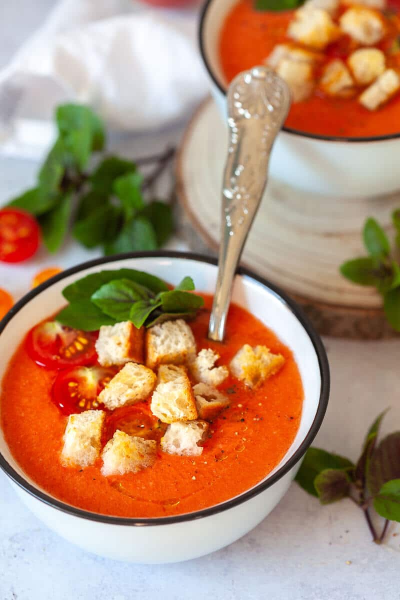 Easy Tomato Gazpacho Soup