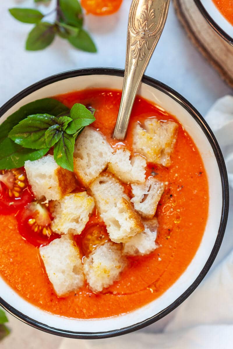 Easy Tomato Gazpacho Soup