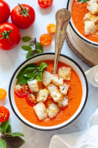 Easy Tomato Gazpacho Soup