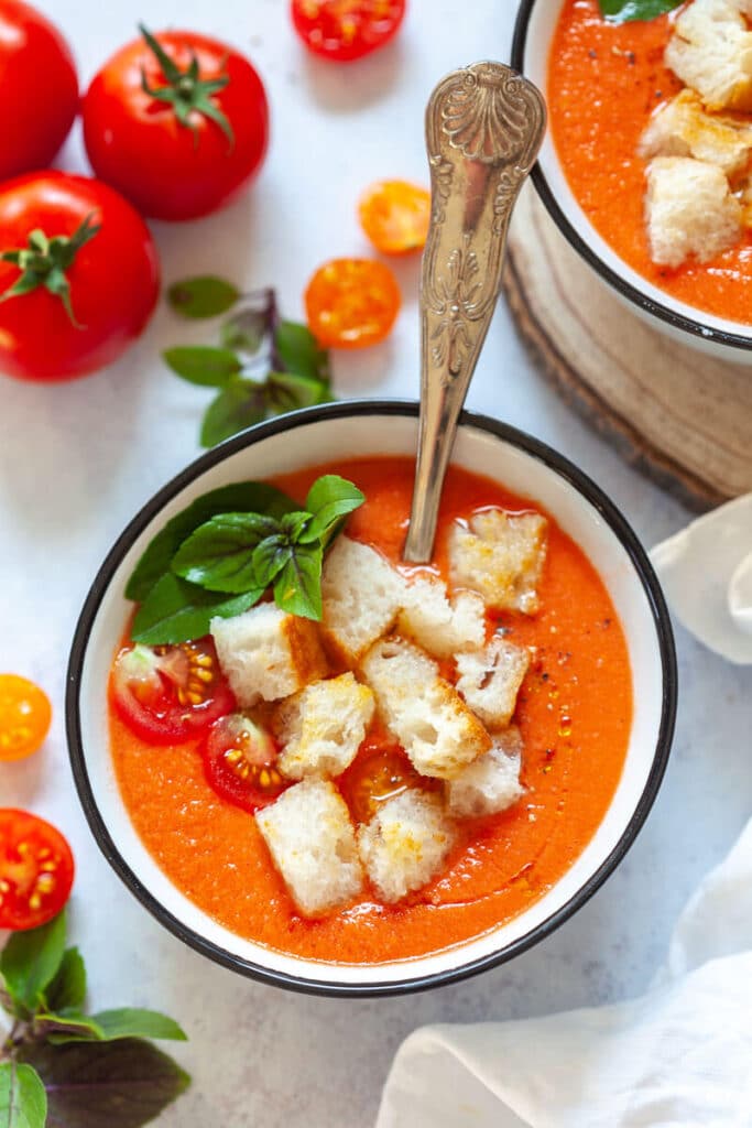 Easy Tomato Gazpacho Soup