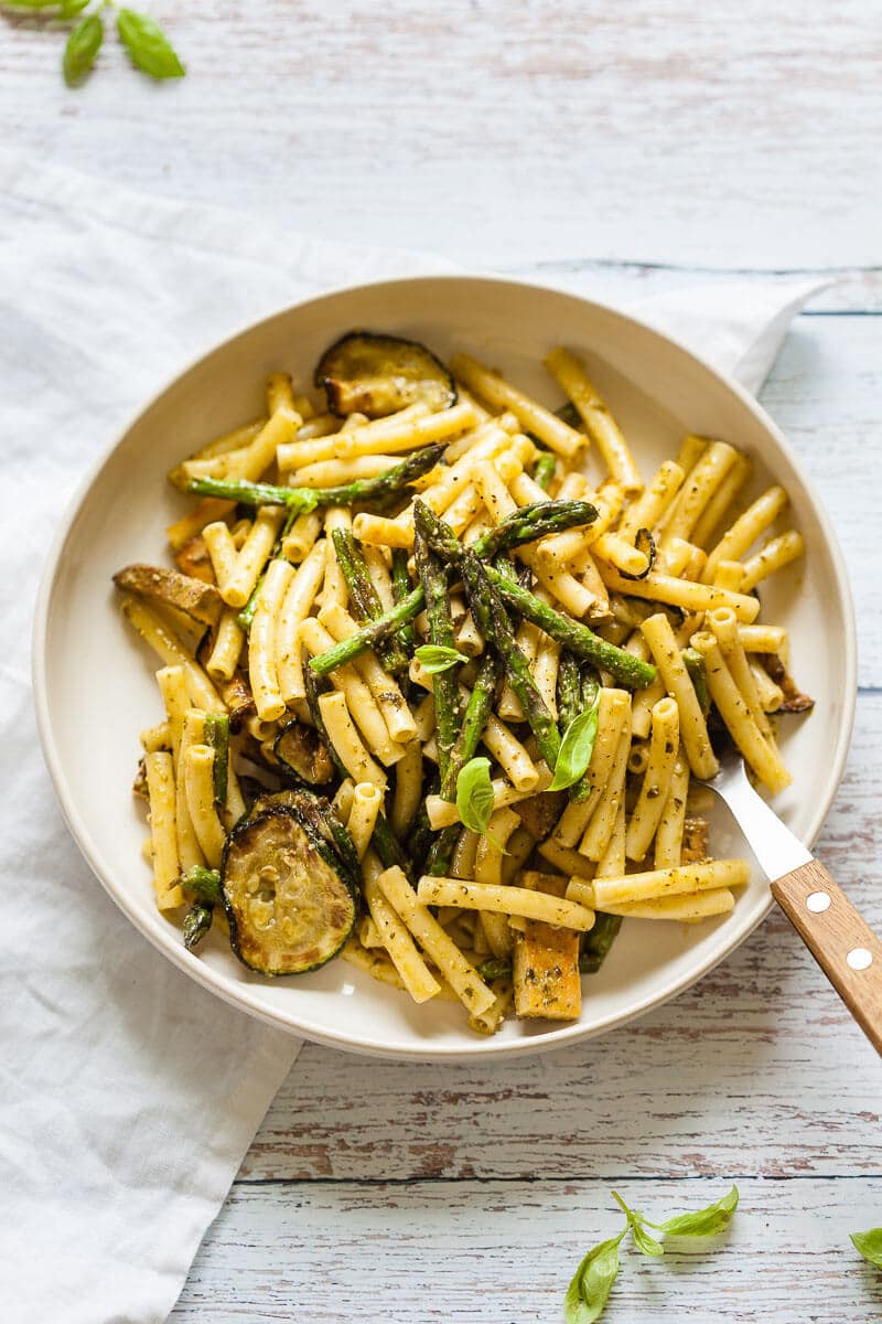 Vegan Green Pesto Pasta Salad