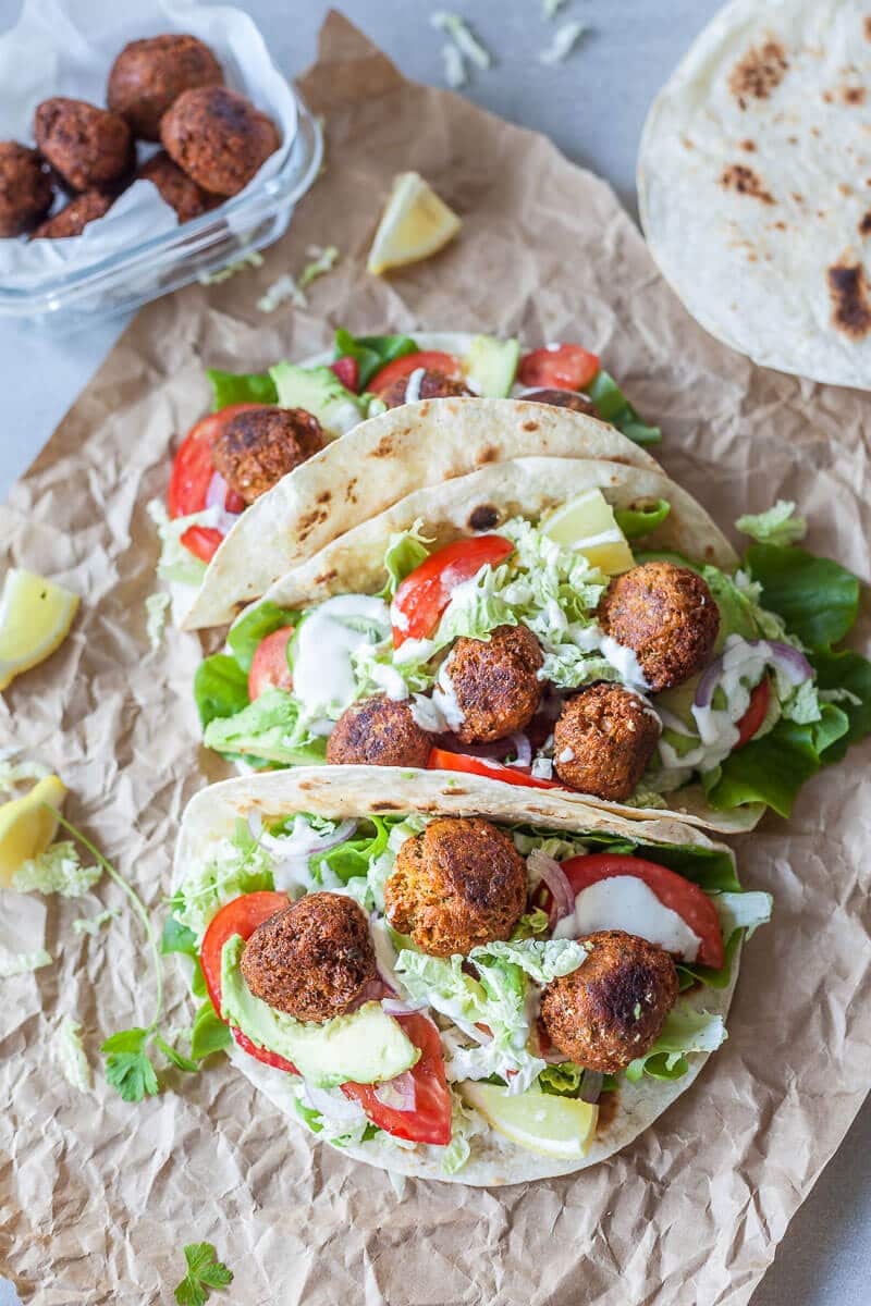 Crispy Falafel Hummus Wrap