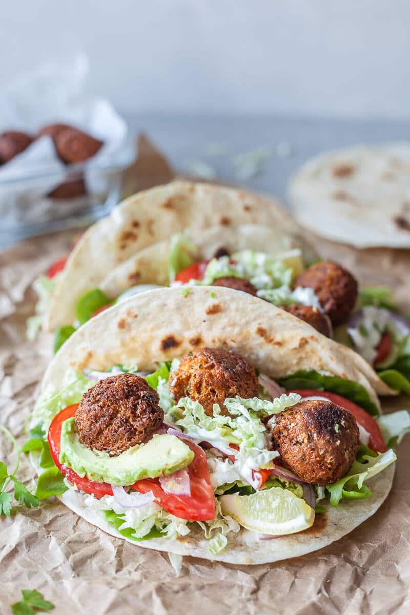 Crispy Falafel Hummus Wrap