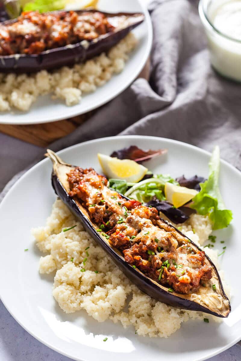 Roasted Stuffed Eggplants