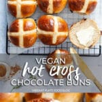Vegan Hot Cross Chocolate Buns