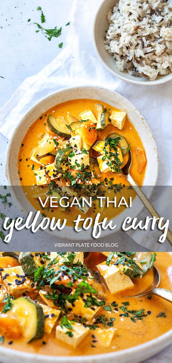 Vegan Thai Yellow Tofu Curry Vibrant plate