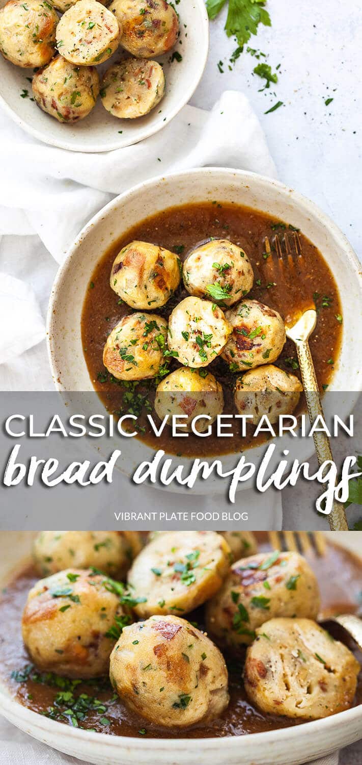 Classic Vegetarian Bread Dumplings Vibrant plate