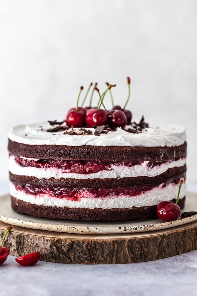 Vegan Black Forest Naked Cake