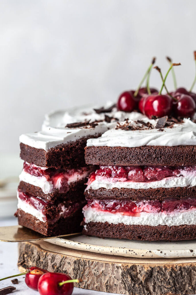 Vegan Black Forest Naked Cake